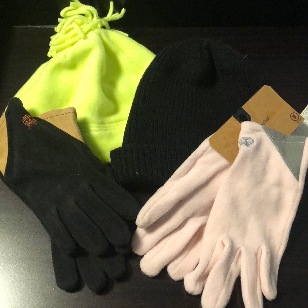 Winter hats and gloves.